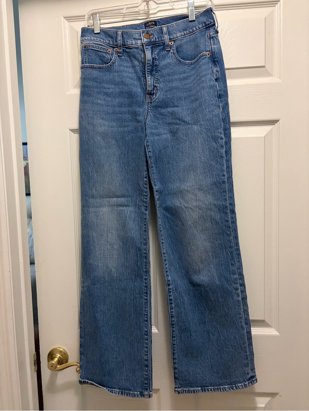J. Crew Factory Wide-leg Full-length Jean in All-day Stretch - Size 27 BX558